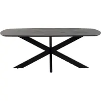 MySons Eetkamertafel Akagi ovaal | hout zwart 210x78x105 cm eettafels | NADUVI