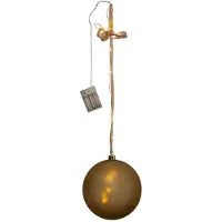 Star Trading Batterijgevoede kerstlamp 'Bliss' met kerstbal, 20 dauwdruppel-LED's, timer, goud, Ø 20 cm