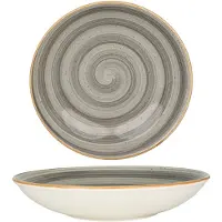 Bonna Diepbord aura space porselein 25 cm (1300cc) set van 6