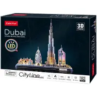 Cubic 3D Puzzel - Dubai LED (182 stukjes)