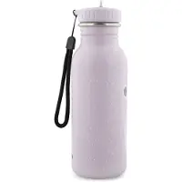 Trixie Baby Drinkfles - Mrs. Mouse - RVS Waterfles voor kinderen - 500ml - Lekvrije Fles - Violet - Muis