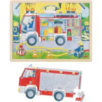 Goki Houten Lagenpuzzel Brandweer aan het Werk, 60st.