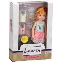 Toi-Toys LAUREN Tienerpop, 14 cm, met extra kledingstukken + hond, 3-assig (display met 12 stuks)