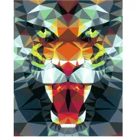 Ravensburger Polygon Tijger - Schilderen op nummer voor volwassenen