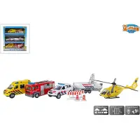 Coppens 2-Play 112 set NL met 3 die cast autos helikopter en acc.