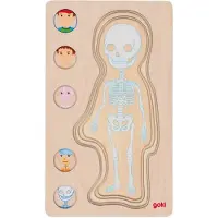 Goki Multilayed puzzel menselijk lichaam jongen 1 St