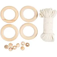 Creativ Company CC Mini Hobbyset Macramé Servetring Off-white