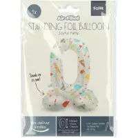 Folat Staande folieballon joyful party cijfer 0 -72cm