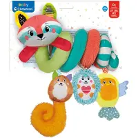 Clementoni - Kinderwagenspiraal - Wasbeer en zijn bosvrienden - Met rammelaars - Vanaf 0 maanden