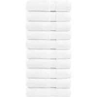 vidaXL Handdoeken SOLUND 10 st 600 g/m² 50x100 cm wiit