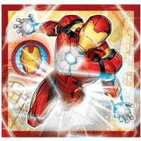 Clementoni legpuzzel super color vierkant marvel avengers, 3x48st.