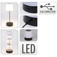 Ambiance LED-tafellamp, wit, draadloos, hoogte verstelbaar van 11 tot 29,5 cm