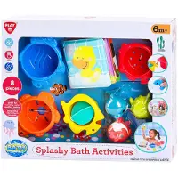Play badspeelgoed Splashy set - kleurrijk badspeelgoed 8-delig.