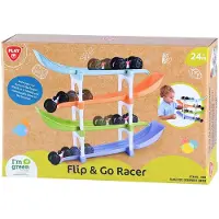 Playgo Play racebaan biobased Flip en Go autoracebaan 11-delig speelgoed.
