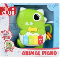 Mini Club dierenpiano dino met licht en geluid, 15cm