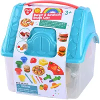 Playgo Play kleiset hamburger sandwich opbergdoos 4 kleuren boetseerklei.