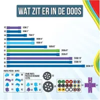 Clics constructiespeelgoed, , noodle vliegtuig, flexibele staven, 76-delig