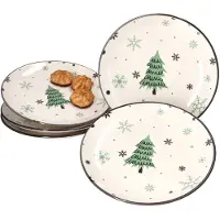 MamboCat Set van 6 gebaksbordjes kerstboom 19cm - 23105706