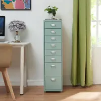 En.casa Kantoorkast Kökar op wielen 109x28x41 cm mintgroen []
