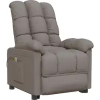 vidaXL Massagestoel stof taupe