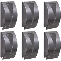 QUVIO Handdoekenhouder zelfklevend rvs set van 6