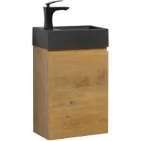 Badplaats Toiletmeubel angela 40 x 22 cm - fonteinmeubel met zwarte