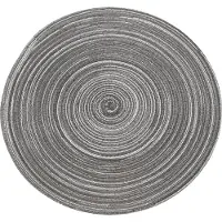 Krumble Placemat rond - Diameter 36 cm - Zilver/grijs