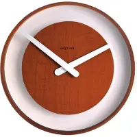 Nextime wandklok Wood Loop hout - Kleur - Mahonie