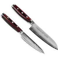 Yaxell Super Gou 37150, 2-delige messenset santoku 16,5 cm en universeelmes 12 cm