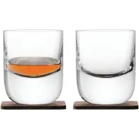 LSA International Whiskyglas L.S.A. Whisky Tumbler Glas met Onderzetter 270 ml (2-Delig)