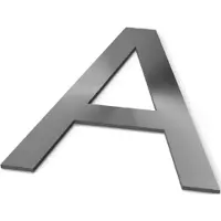 Geroba Letter A Model: Huisletter RVS