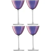 LSA International Martiniglas L.S.A. Aurora Purple/Violet 195 ml (Set van 4)