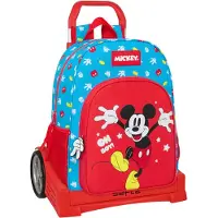 Safta Mickey Mouse With Trolley Evolution Fantastic Wheeled Backpack Rood,Blauw Kinderen