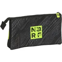 Big Buy Cooking Pennenetui met 3 vakken Nerf Get ready Zwart 22 x 12 x 3 cm