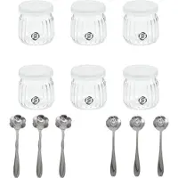 Equivera Overnight Oats Potjes - Muesli Beker - Mason Jar - Havermout - Set - Must have voor jouw ontbijt