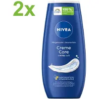 Nivea Creme Care Douchecrème - 2x 250 ml - Zachte Reiniging & Verzorging - Vegan - PH-Huidneutraal - DUO DEAL!