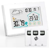 Equivera Weerstation Binnen en Buiten - Weerstation voor in Huis - Temperatuur en Luchtvochtigheid - Draadloos
