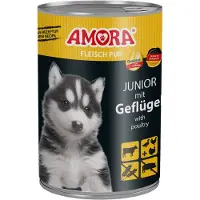 Amora Hondenvlees Puur Junior 6x400g - Gevogelte