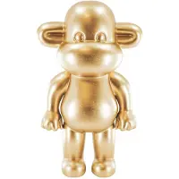 House Vitamin Ornament monkey figurine 'the legend'- polyresin gold 20,5x13,5x35cm
