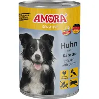 Amora Hond Sensitive 6x400g - Kip & Wortel