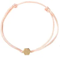 Go Dutch Label Armband touw 5 hoek love Gold/Taupe B2351-5