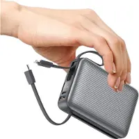 Phreeze Powerbank Mini PB04 - Krachtig & Kleine 20.000 mAh powerbank met Vaste Kabels - Geschikt voor Lightning, USB-C & (Fast Charge)