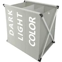 Equivera Wasmand 3 Vakken - Wassorteerder - Driedelige Wasmand - Organizer Kleding - Laundry Basket - Wasbox