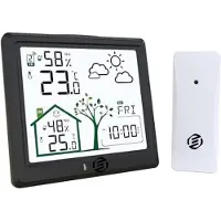 Equivera Weerstation Binnen en Buiten - Weerstation voor in Huis - Temperatuur en Luchtvochtigheid - Draadloos