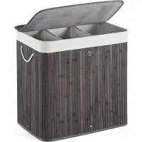 Equivera Wasmand 3 Vakken - Wassorteerder - Driedelige Wasmand - Organizer Kleding - Laundry Basket - Wasbox