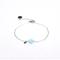Go Dutch Label Armband Klaver Ice Blue Goud B9308-04