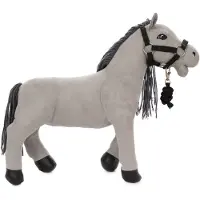 Astrup Umarmungspony - Lucky - 30 cm. - Grau - - One Size - Kuscheltiere