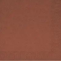 Duni servet 33x33 cm 1/4 vouw 2 laags Kastanje 16x125 stuks