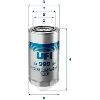 Ufi 24.999.04 Brandstoffilter