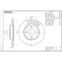AISIN E6F530S Remschijf